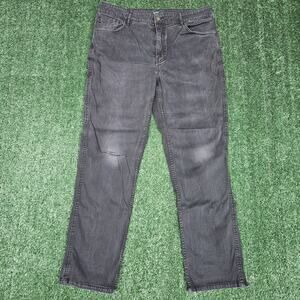 Vintage Woolrich Jeans Mens Size 34x30 Black Denim Straight Leg